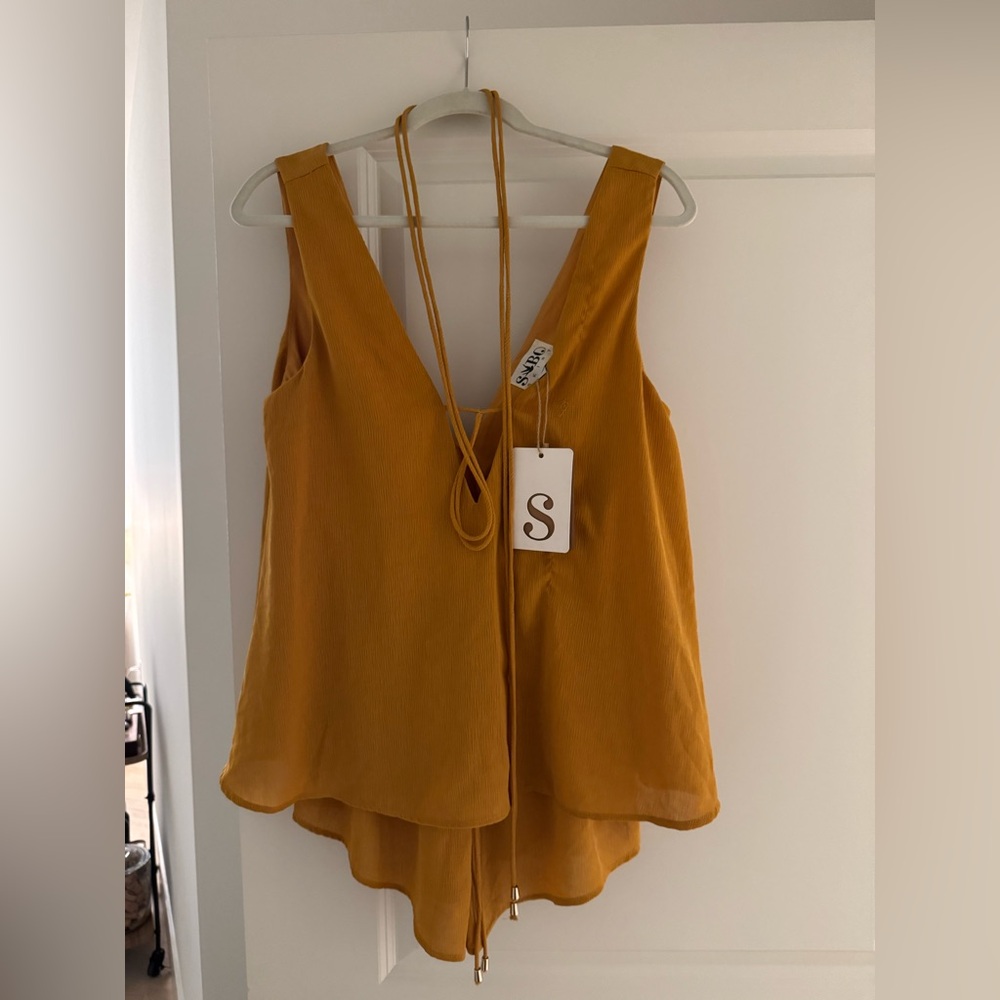 Sabo Skirt Mustard Sleeveless Romper